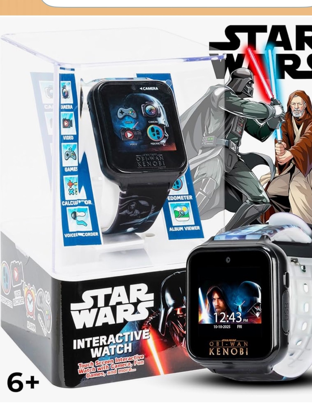 Star Wars Kids Interactive Obi-Wan Kenobi Smartwatch - Black & White